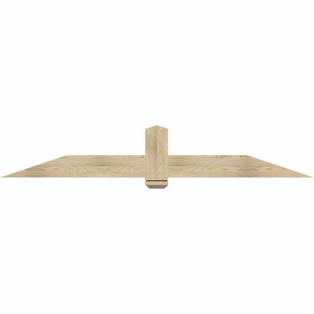 Ekena Millwork Eugene Rough Sawn Timber Gable Bracket, Douglas Fir, 84"W x 14"H x 4"D x 6"F, 4/12 Pitch GBW084X14X0406EUG00RDF